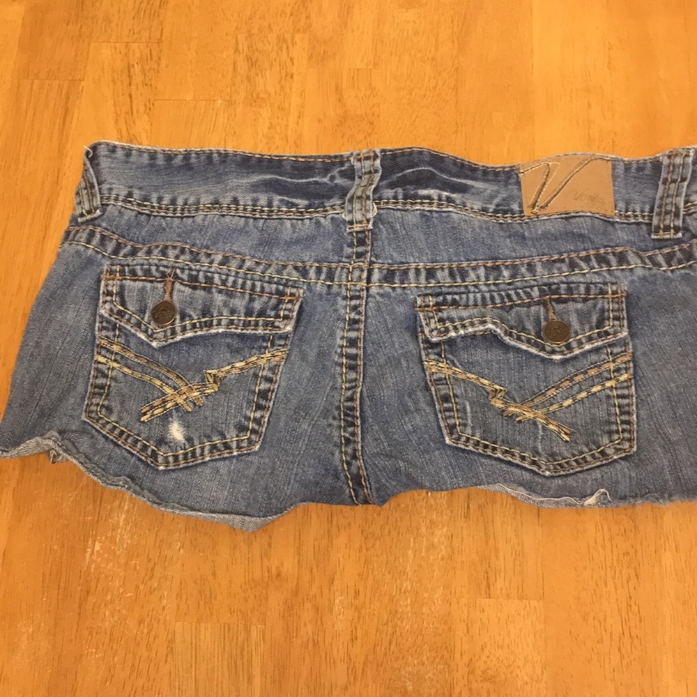 Blue denim shorts